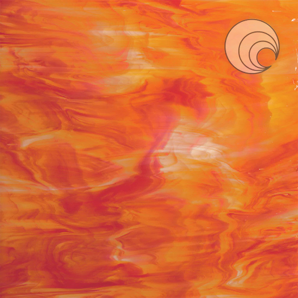 White Orange Red Opalescent Sheet Glass COE96 (675-5S-F)