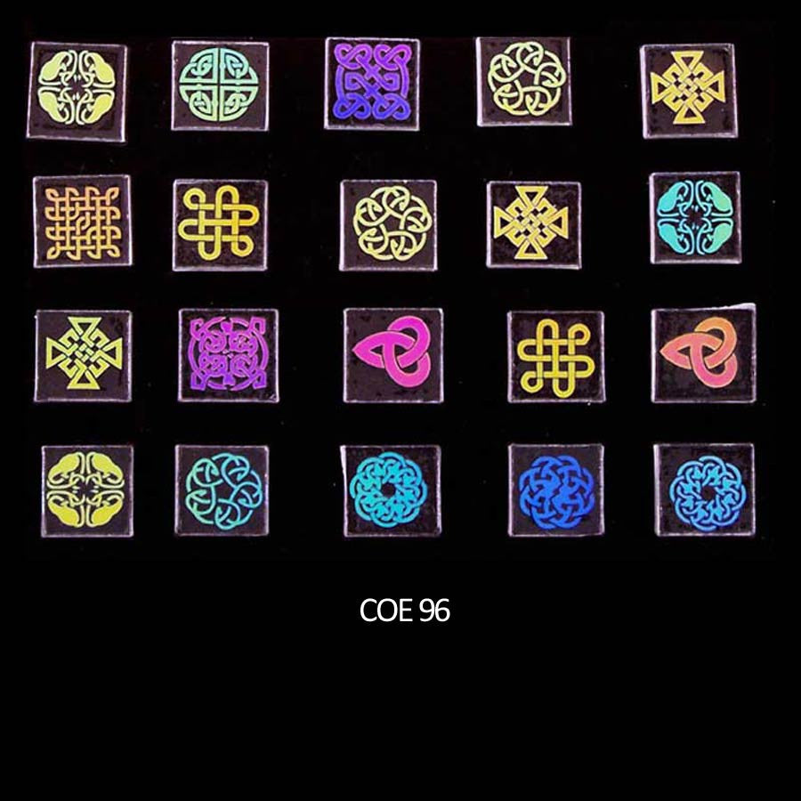 Dichroic Celtic Knot Symbol Designs Clear CBS COE96
