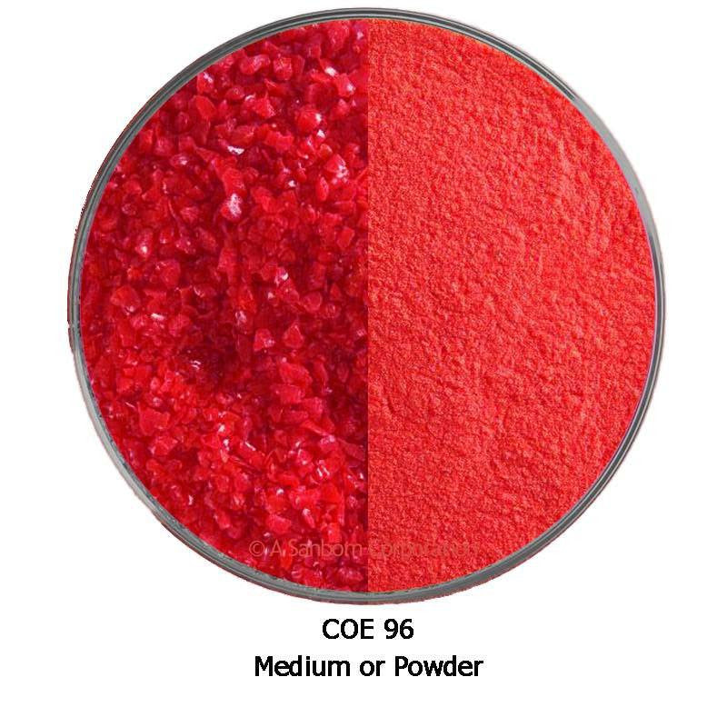 Red Opal Glass Frit COE96 Medium-Powder Oceanside Compatible (96913-FRIT)