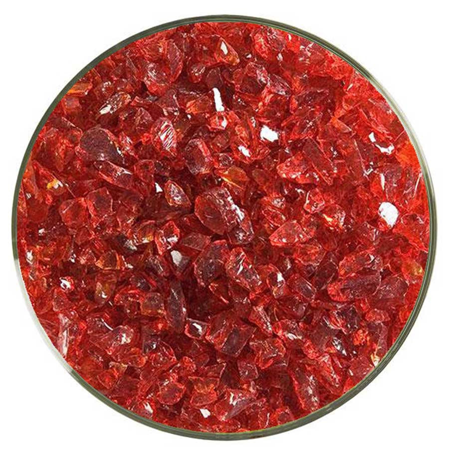 Oceanside Glass Frit Red Cherry Transparent Coarse COE96 Compatible (96921FRIT-COR)