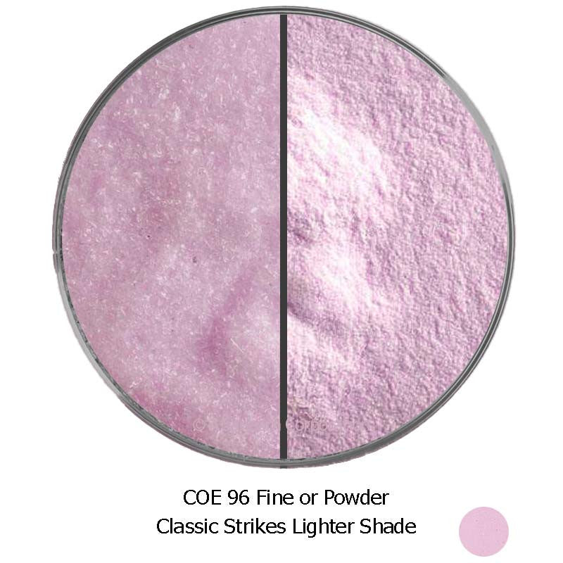 Coloritz Pink Classic Glass Frit Colorant COE96 Opal Striker in Fine or Powder 