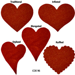 A Guide to Heart Glass Shapes in 5 Basic Glass Heart Designs