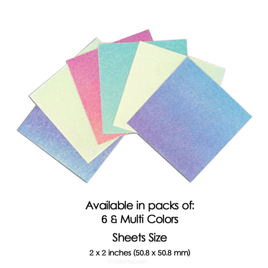 Dicro Slide Dichroic Decal Variety 6 Pack (2" x 2"), ll 6 colors available.