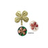 Fused Glass Inclusion: Shamrock Clover Pack of 3 (