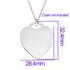 Key Ring Necklace Polished Stainless Steel Glue on Pad  with Dimensions
