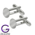 Set of Cuff Links, Silver Tone, 1/2 inch (13 mm) Pad