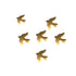Fused Glass Inclusion: Birds Brass Set of 6 Fusible Metal (33245)