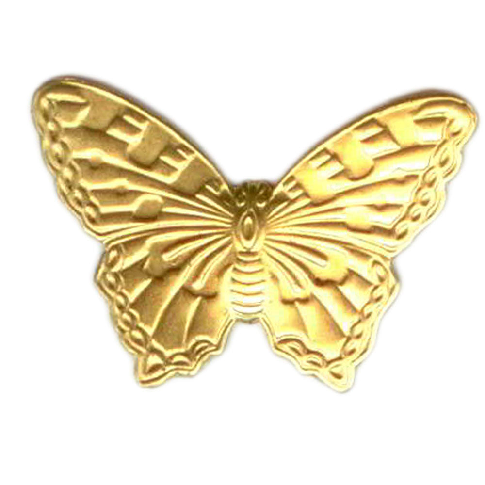 Fused Glass Inclusion: Large Butterfly Brass Fusible Metal 