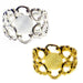 Adjustable Ring Blank Silver-Gold Plated Filigree Pattern Glue on Pad (33253) 