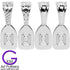 Jewelry Bail: Sterling Silver Plated Art Bail Set of 4