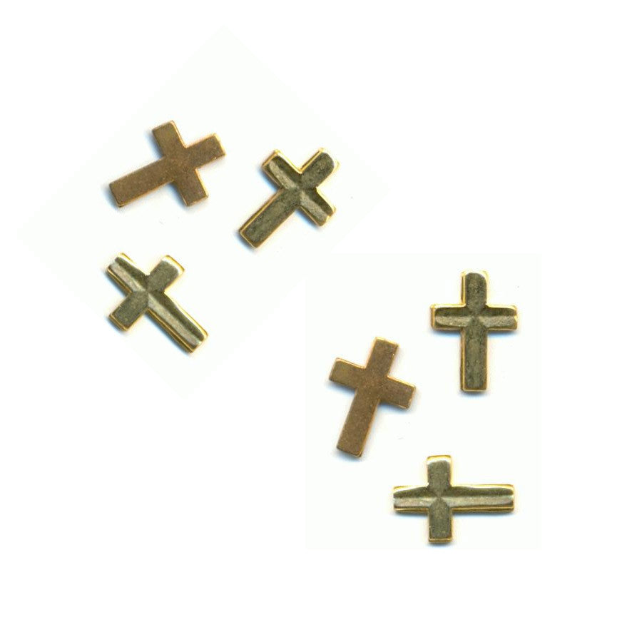 Fused Glass Inclusion: Crosses (Qty 6) 