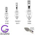 Aanaraku Leaf Bail 3 Sizes for Glue on fused glass pendants