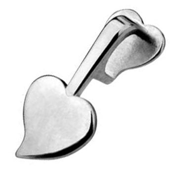 Bail: Sterling Silver Plated Double Heart