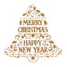 Merry Christmas Happy New Year Bell Fusible Glass Decal Set