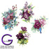 Orchids & Hibiscus Decal Fused Glass or Ceramic Decal