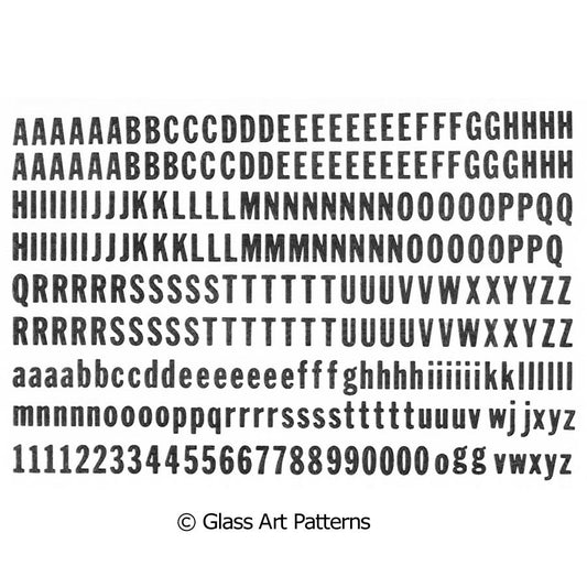 Go Fusing | Alphabet & Numbers Block Letters Black 3/8