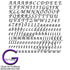 Fusible Decals: Alphabet & Numbers ITALIC LETTERS: BLACK Enamel 3/8"  33316