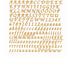 Fusible Decal: Script Letter 3/8 Gold Fused Glass Decal