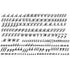 Alphabet & Numbers Script Letters Black Enamel Fusible Decal (33319-L)