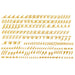 Fused Glass Decal 3/8  Alphabet & Numbers Script Letters Gold Metallic. Great for Ceramic applications too!