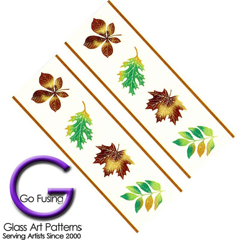 Colored: Fall Leaves Set of 2 strips