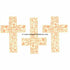 Gold: Cross Lilly Design (Fused Glass Decal) Qty 6 Crosses
