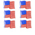 American Flag Decals Small Fused Glass Decal