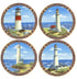 Lighthouse Set Rope Border Fused Glass Waterslide Decal