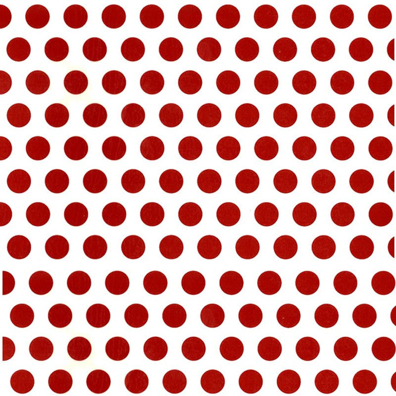 Polka Dots Decal Red Fused Glass or Ceramics (33374)