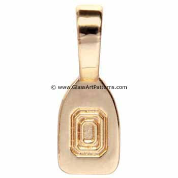 Glue on Bail for Fused Glass Jewelry Gold Plated Smooth