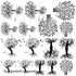 LOW to HI FIRE Tree of Life I (Lead Free) Black Enamel Fusible Decal (4" x 4")