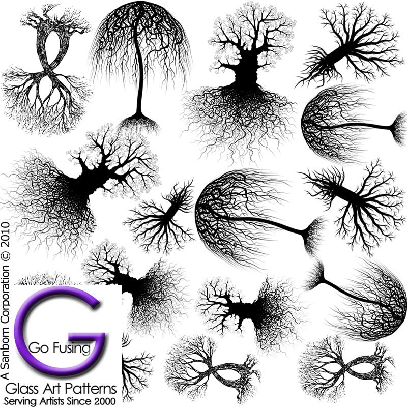 Tree Roots Fusing Go Fusing | Tree Silhouettes Glass Decal