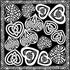 LOW to HI FIRE Celtic Hearts (Lead Free) White Enamel Fusible Decal (4" x 4")