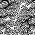 LOW to HI FIRE Background Clear Tree & Leaves in Black (Lead Free) Enamel Fusible Decal (4" x 4")