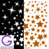 Stars in Gold or White Hi Fire Enamel. Use as a Fused Glass Decal or Ceramic Decal