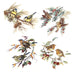 Birds Winter waterslide decal fused glass or ceramics (33634)