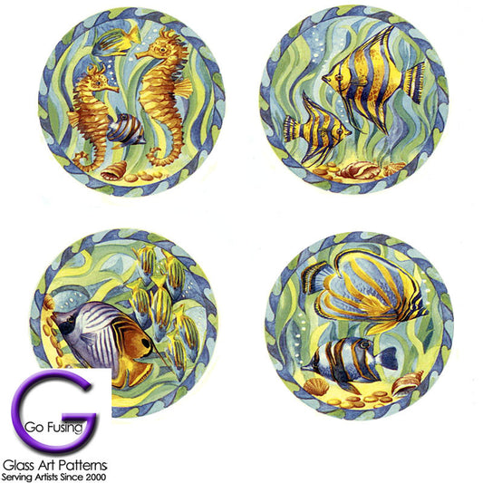 Fusing Decals Go Fusing | Fish Seahorse Tropical Waterslide Decal