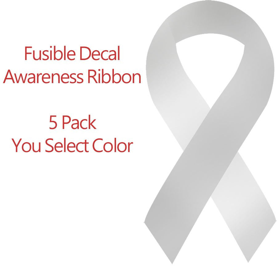 Awareness Ribbon Fusible Enamel Decal Multiple Color Choice