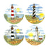 Light House with seagulls is a waterslide decal for glass or ceramics.