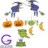 Halloween Fusible Decal Set of Witches, Goblins, Pumpkins