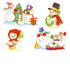 Christmas Ornament Glass Decal Snowmen Family (33670)