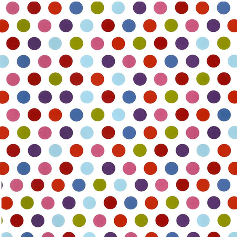 Polka Dots Decal Multi Color Fused Glass or Ceramics (33685)