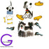Crazy Dog Fused Glass Decal Ceramic Waterslide Set 2 sizes