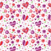 Hearts Flowers Decal Fused Glass Ceramic Waterslide