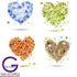 Our hearts for all 4 seasons are a set of waterslide decals for Glass or Ceramics