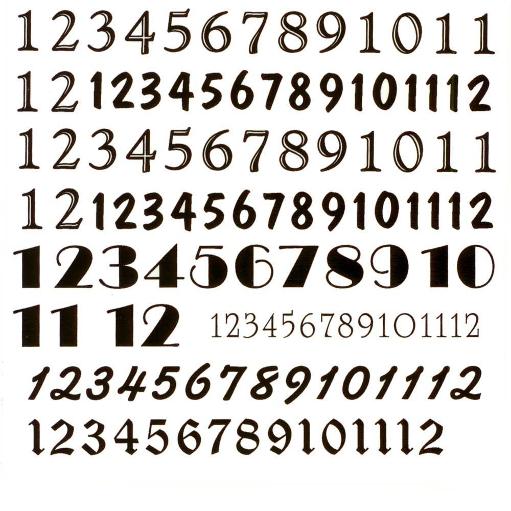 Number Variety Pack Decal Black Fused Glass Ceramic Waterslide – Go Fusing
