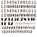 Number Variety Pack Decal Black Fused Glass Ceramic Waterslide