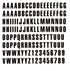 Alphabet Numbers Large Block Letters Black Enamel Fusible Decal SKU 33734-L