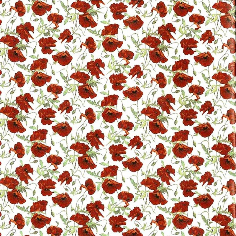 Flowers Decal Poppies Fused Glass or Ceramics (33742)