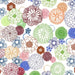 Flower Decal Dahlia I Primary Colors Fused Glass or Ceramics